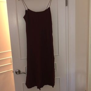 Theory Maroon Slip Dress
